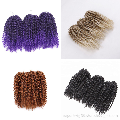 Afro Kinky twist Synthetic Marley curly Braiding Hair crotchet Extensions marley hair afro kinky hair bulk